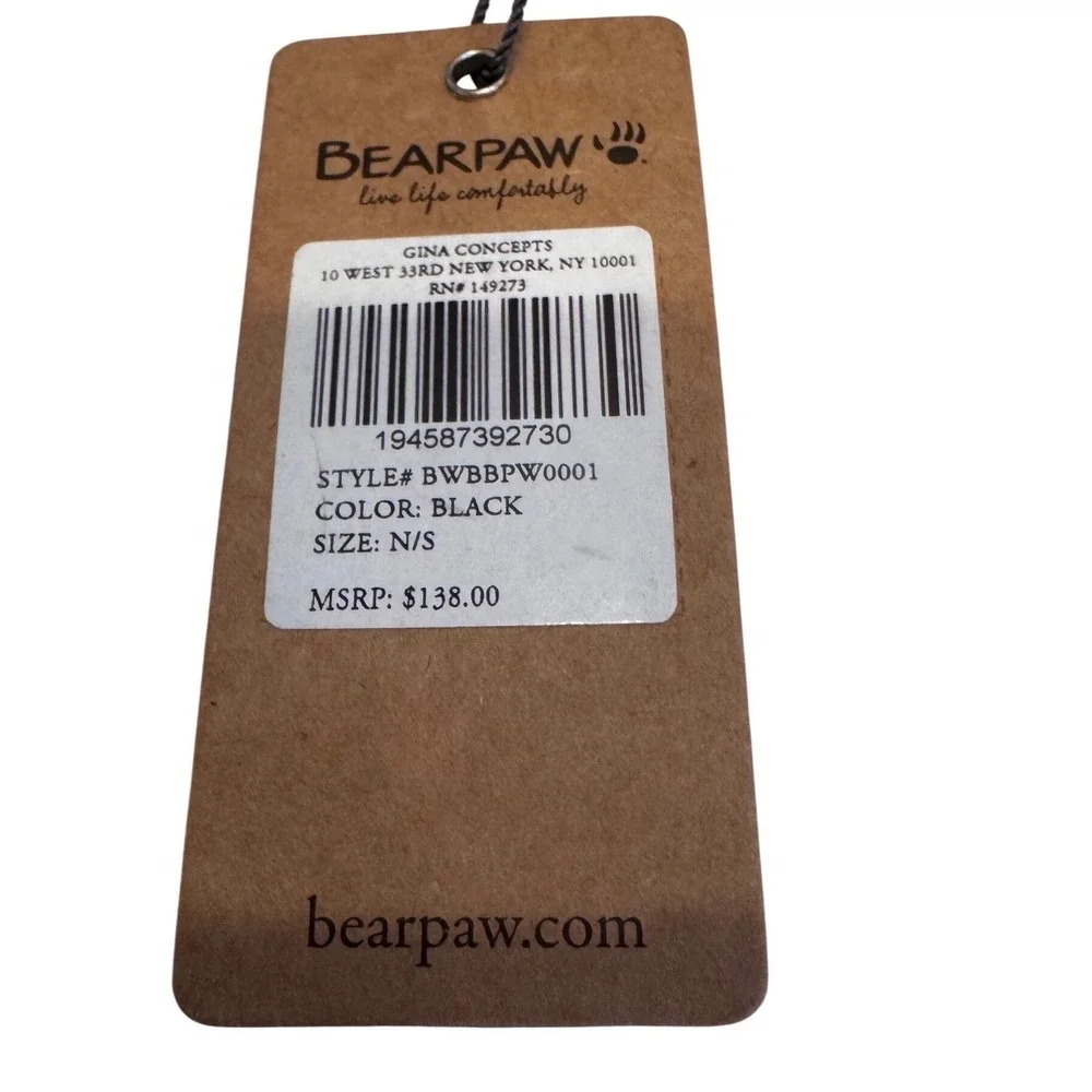 Bearpaw Sherpa Faux Shearling PVC Backpack Black Cream BWBBPW0001 NWT‎ 9.5x11x3